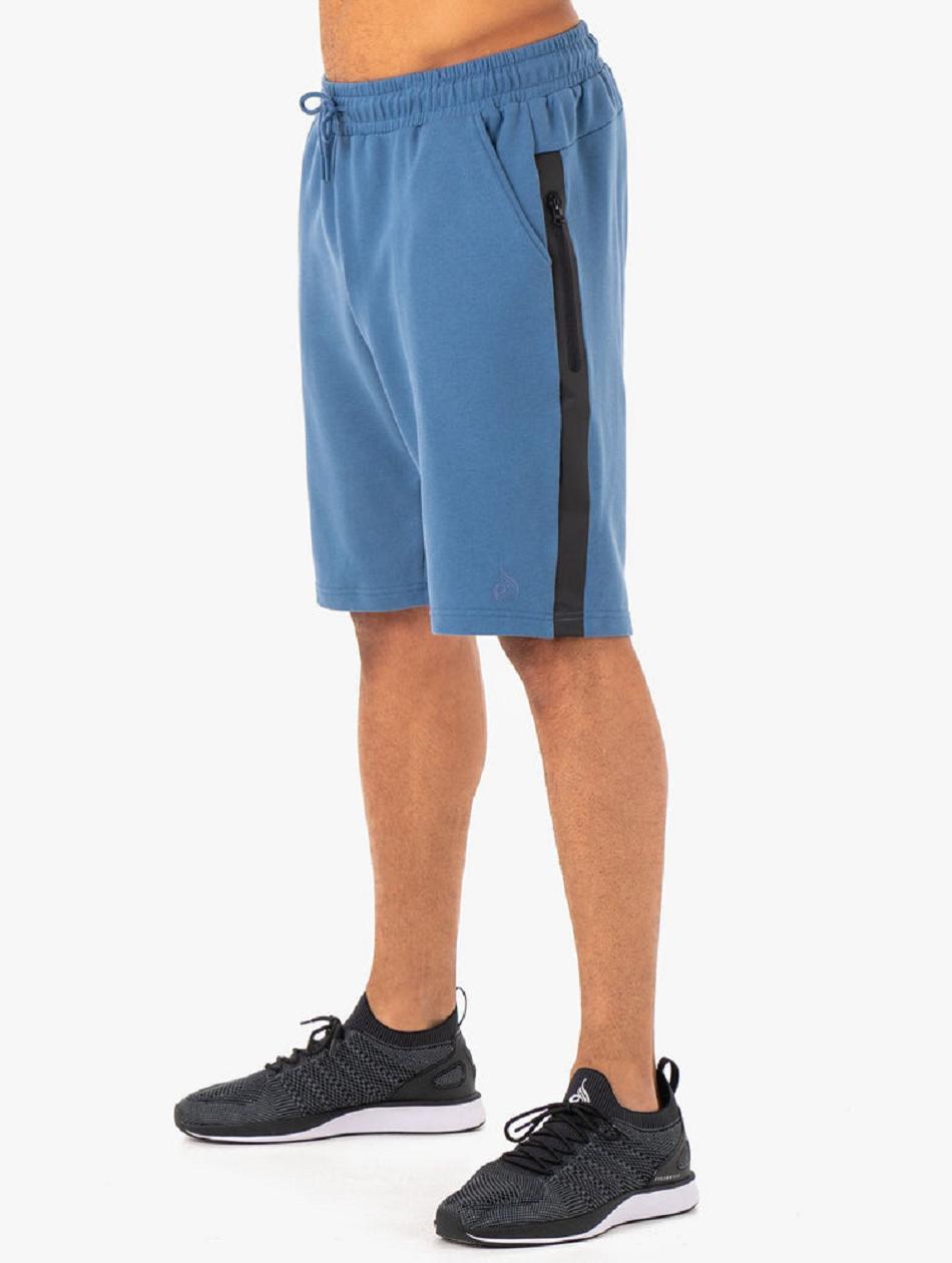 Blue Men\'s Ryderwear Restore Fleece Track Shorts | 144Y37782