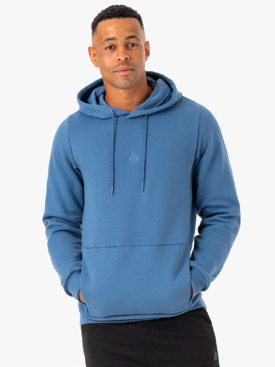 Blue Men's Ryderwear Restore Pullover Hoodie Top | G5B59554