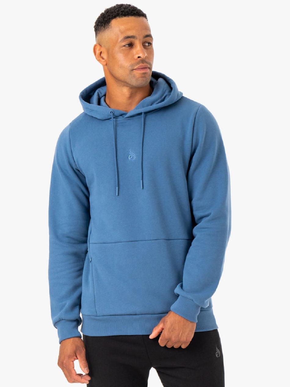 Blue Men\'s Ryderwear Restore Pullover Hoodie Top | G5B59554