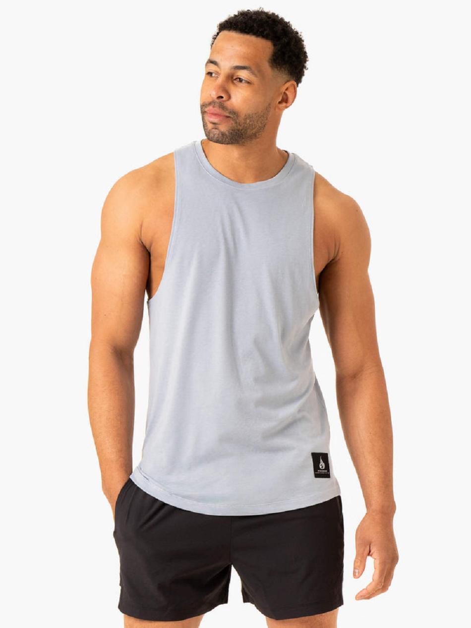 Blue Men's Ryderwear Vital Baller Tank Top | V8F57534