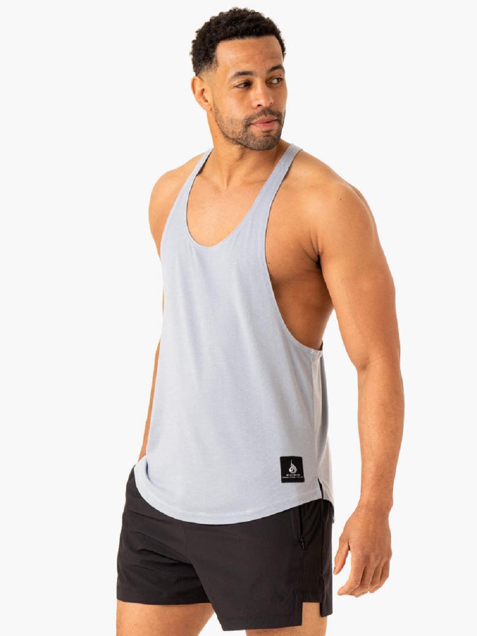 Blue Men's Ryderwear Vital Stringer T-Back Tanks | 67U8079446