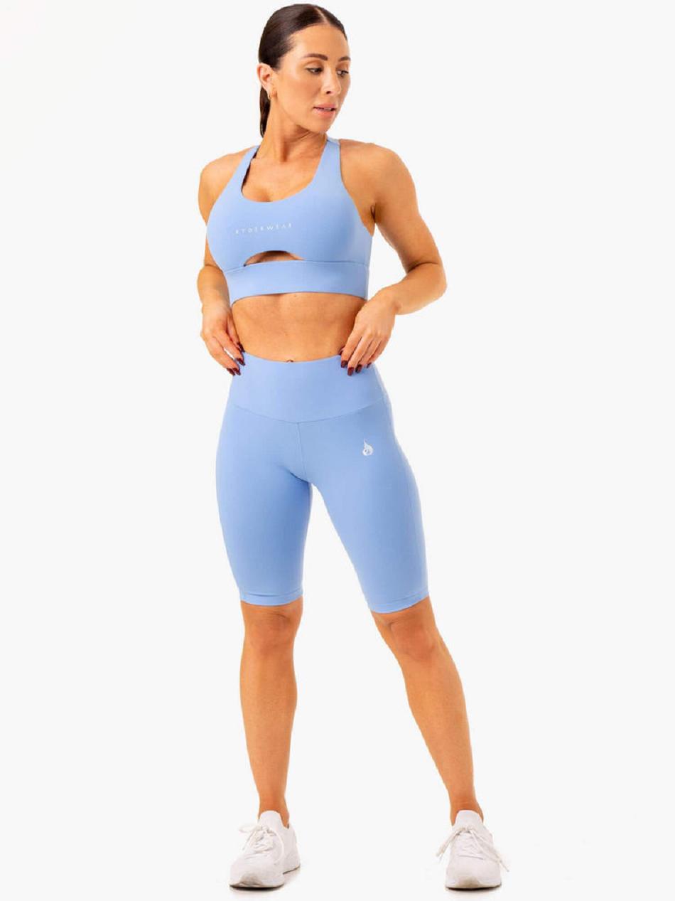 Blue Women's Ryderwear Action Bike Short Shorts | 52JS78249