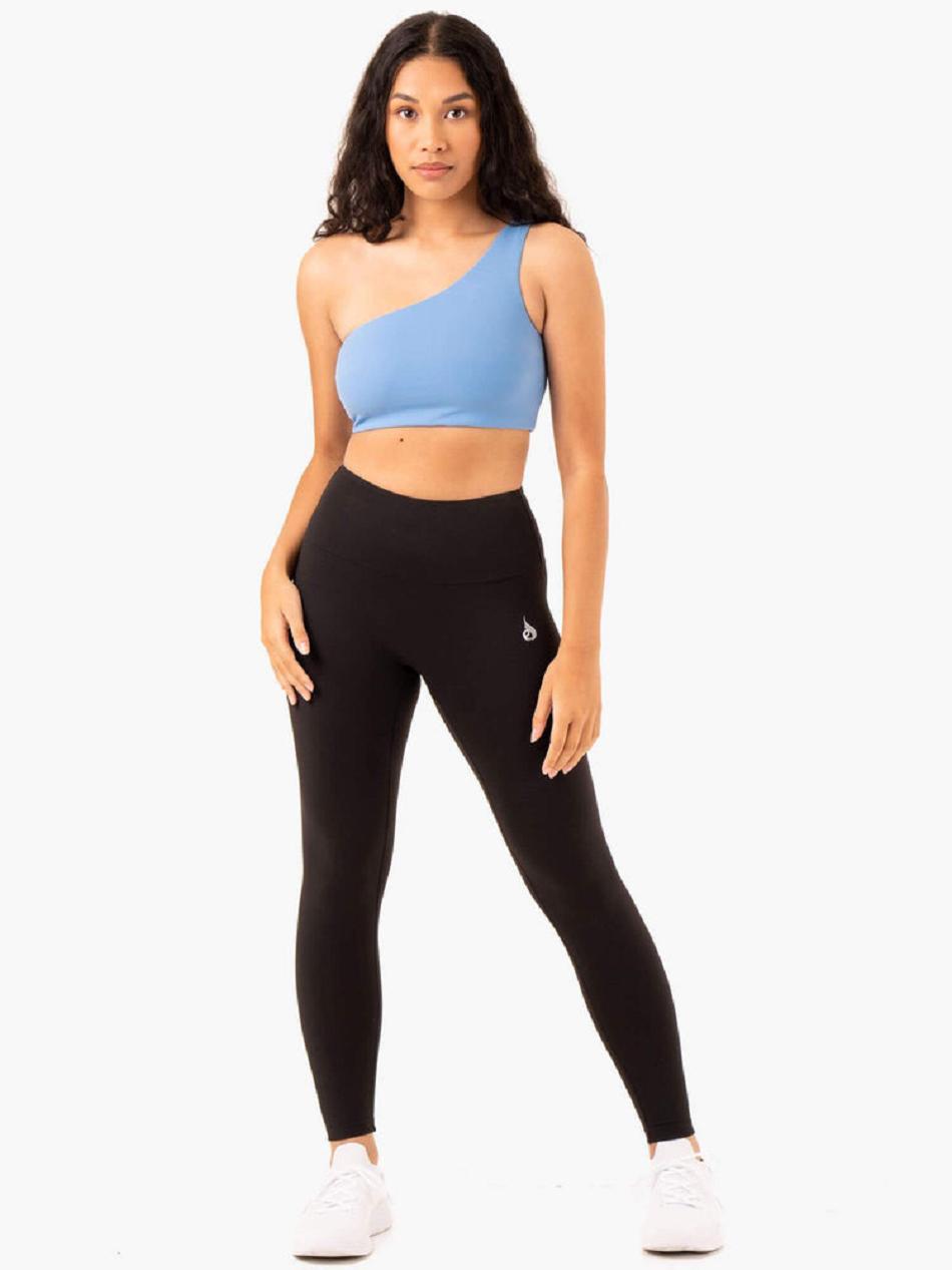 Blue Women's Ryderwear Adapt One Shoulder Sports Bras | 59YR55366