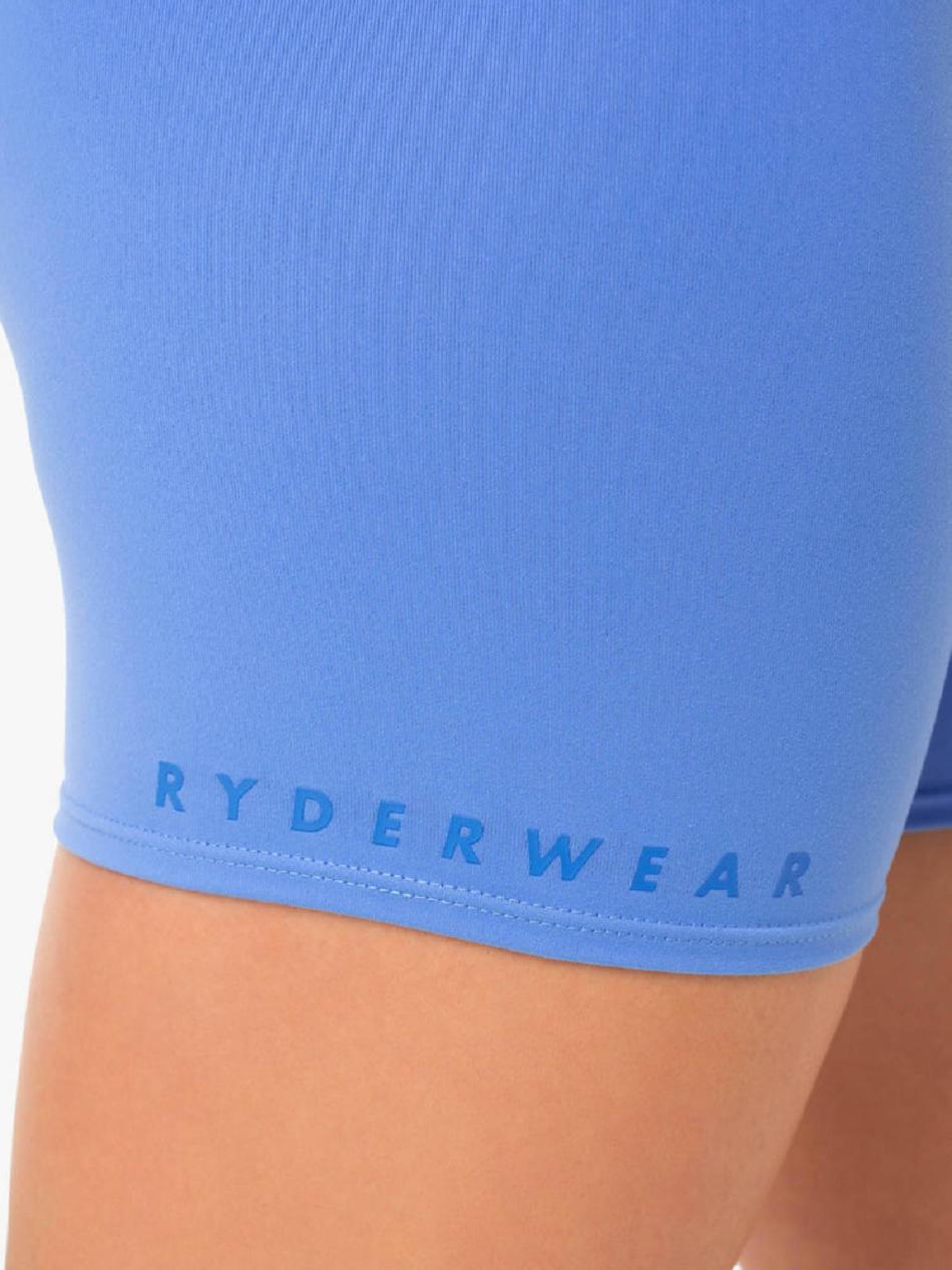 Blue Women's Ryderwear Amazon High Waisted Shorts | NF4781018