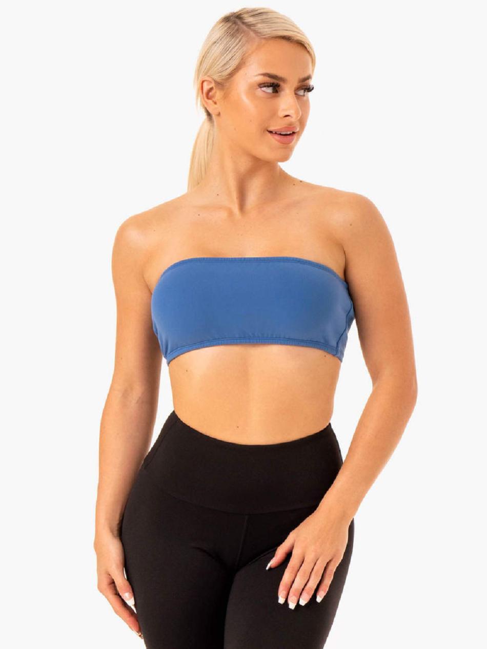 Blue Women\'s Ryderwear Bandeau Sports Bras | 6D5293540