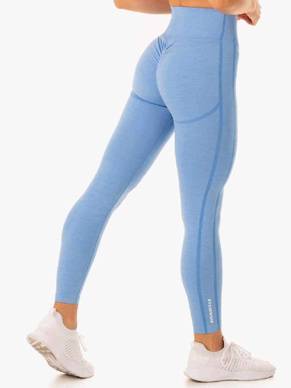 Blue Women\'s Ryderwear Enhance Scrunch Bum Seamless Leggings | 38RC91270