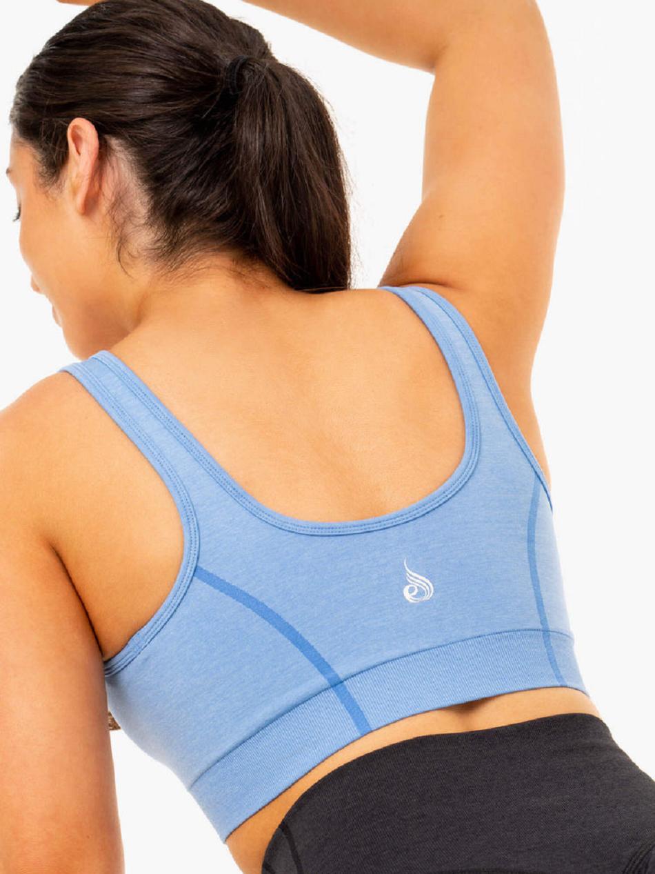 Blue Women's Ryderwear Enhance Seamless Sports Bras | 53RT61431