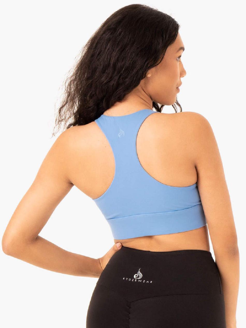 Blue Women's Ryderwear Focus Contour Sports Bras | 57JF13998