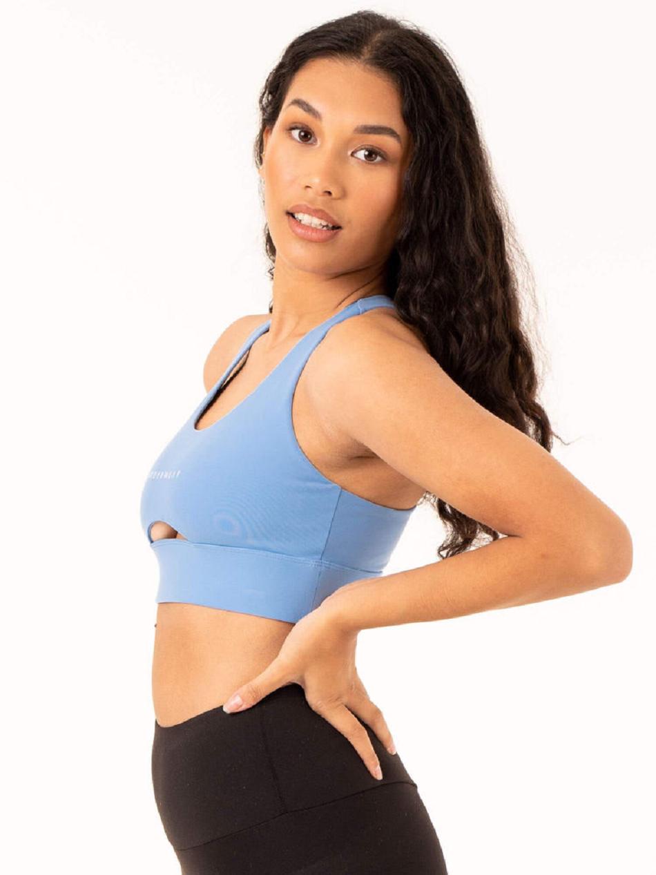 Blue Women's Ryderwear Focus Contour Sports Bras | 57JF13998