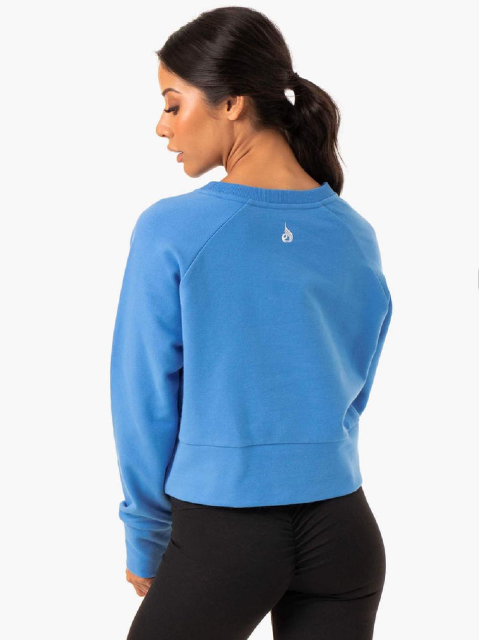 Blue Women's Ryderwear Motion Sweater Top | 66YR74758