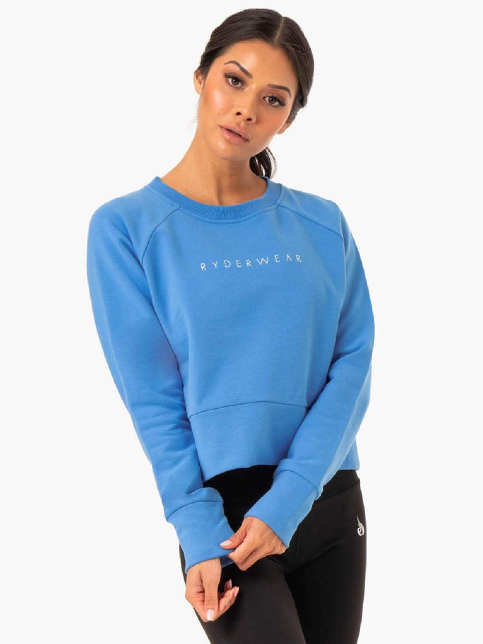 Blue Women's Ryderwear Motion Sweater Top | 66YR74758