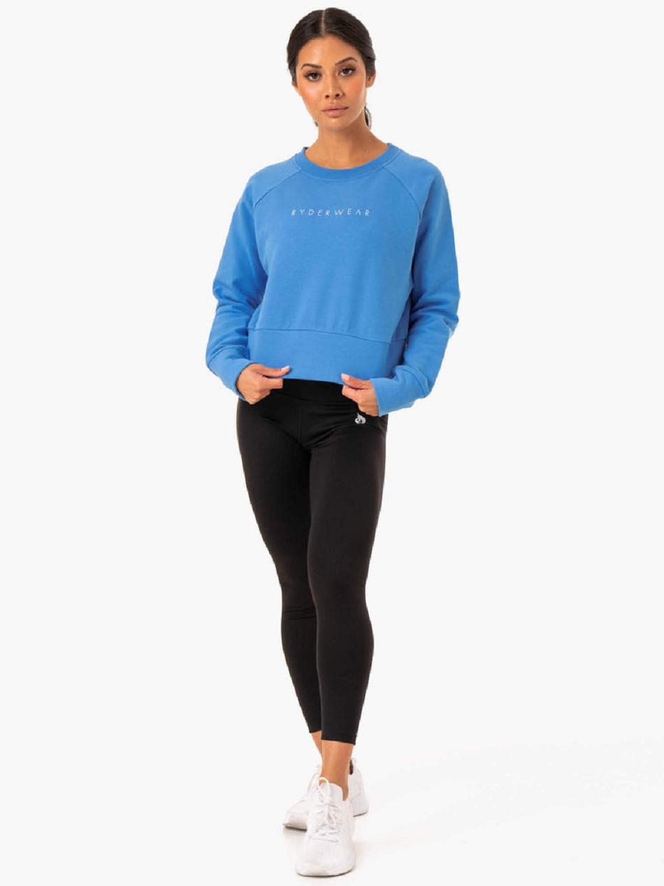 Blue Women's Ryderwear Motion Sweater Top | 66YR74758