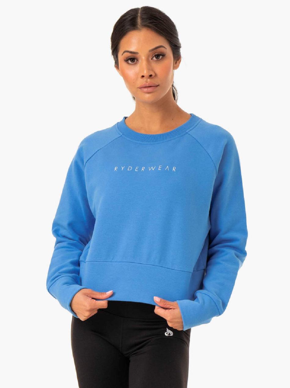 Blue Women\'s Ryderwear Motion Sweater Top | 66YR74758