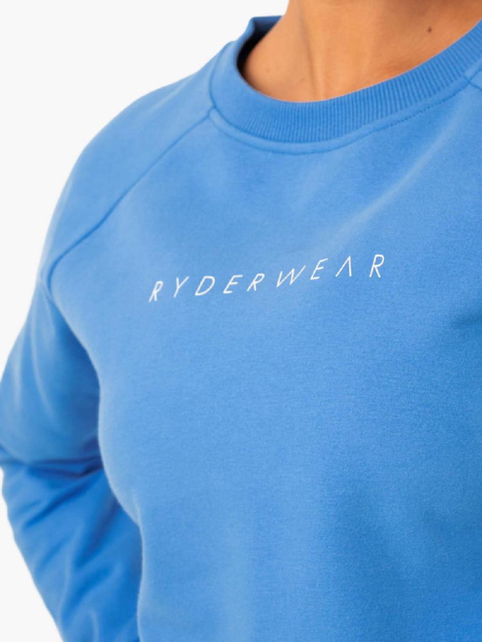 Blue Women's Ryderwear Motion Sweaters | 65Y7492200