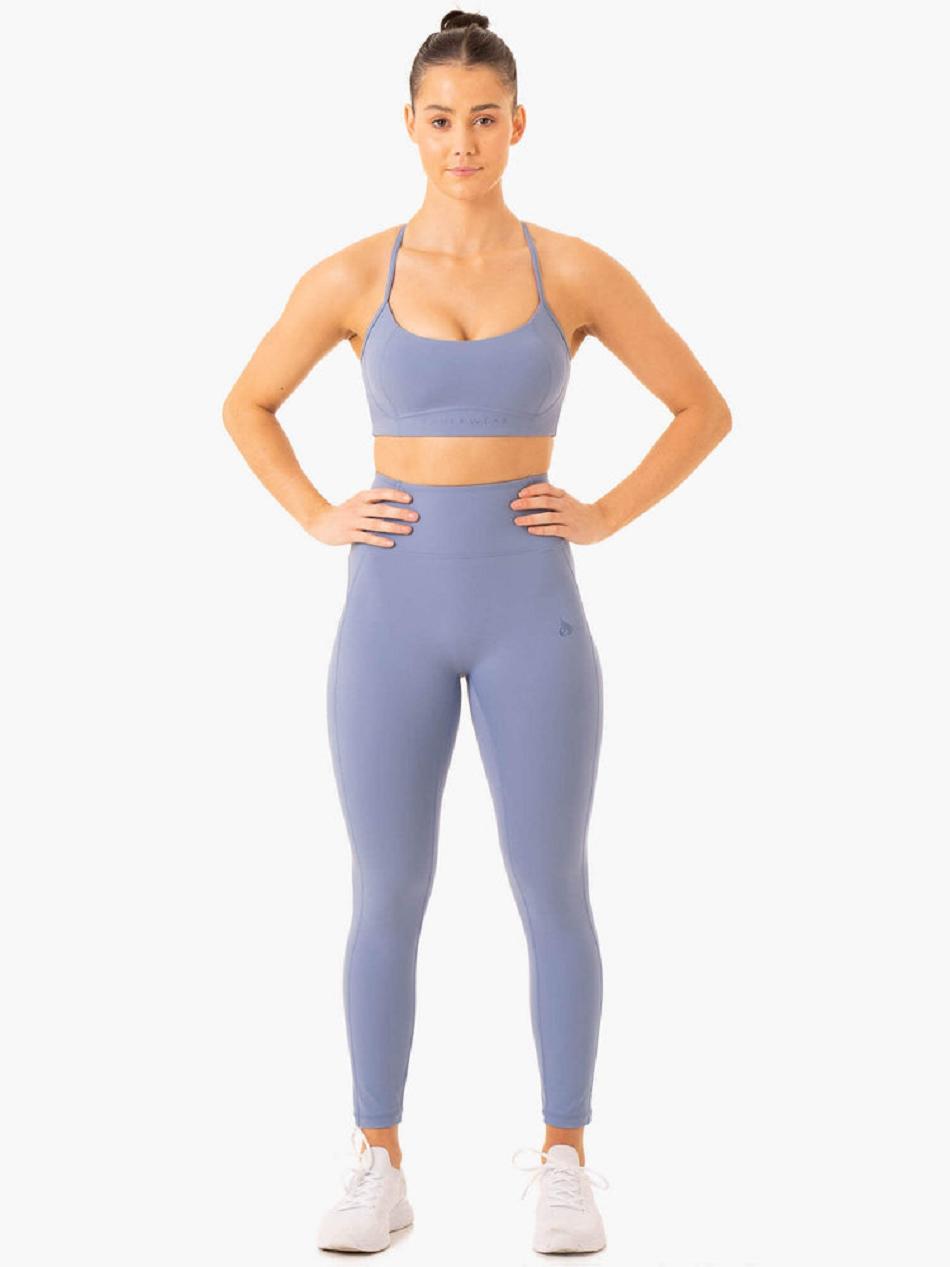 Blue Women's Ryderwear NKD Frame High Waisted Leggings | 44YR30076