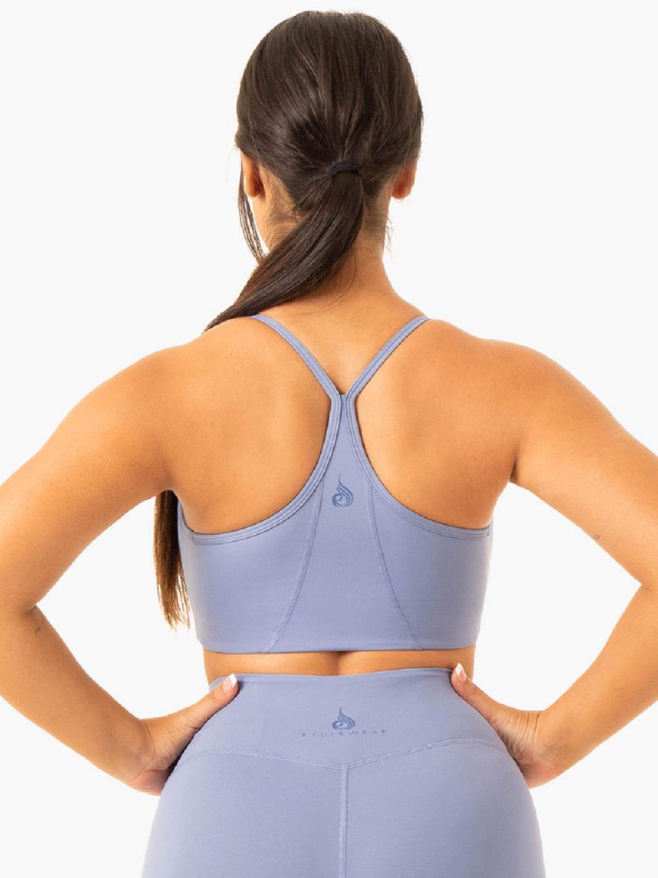 Blue Women's Ryderwear NKD Frame Sports Bras | 54YH86489