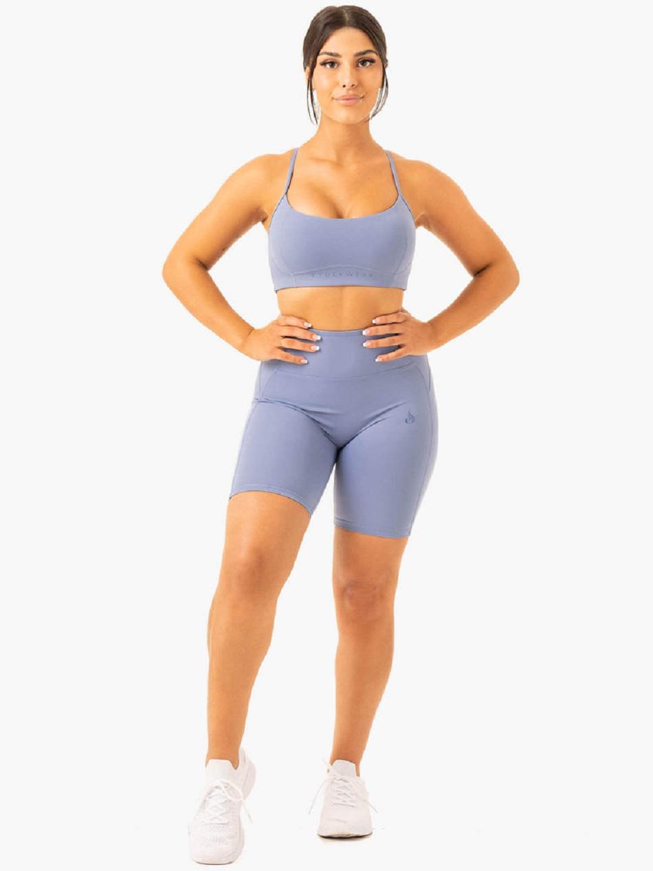 Blue Women's Ryderwear NKD Frame Sports Bras | 54YH86489