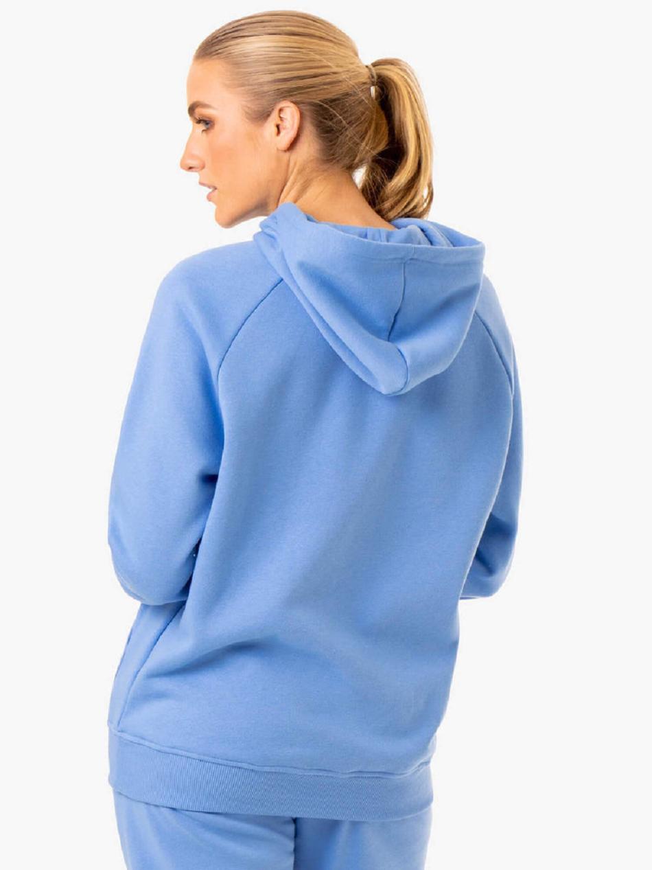 Blue Women's Ryderwear Off Duty Fleece Hoodie Top | 65Y6461672