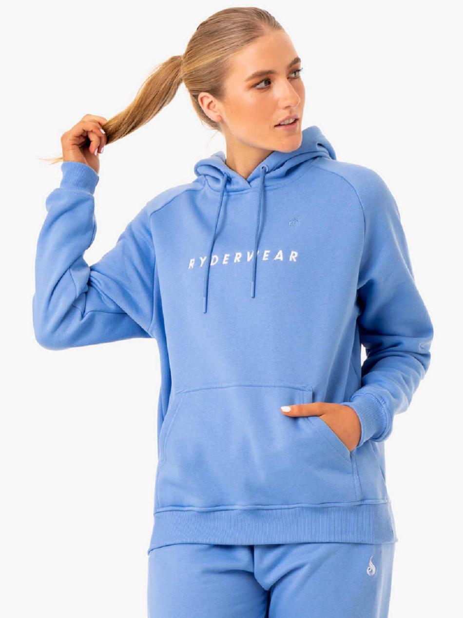 Blue Women\'s Ryderwear Off Duty Fleece Hoodie Top | 65Y6461672