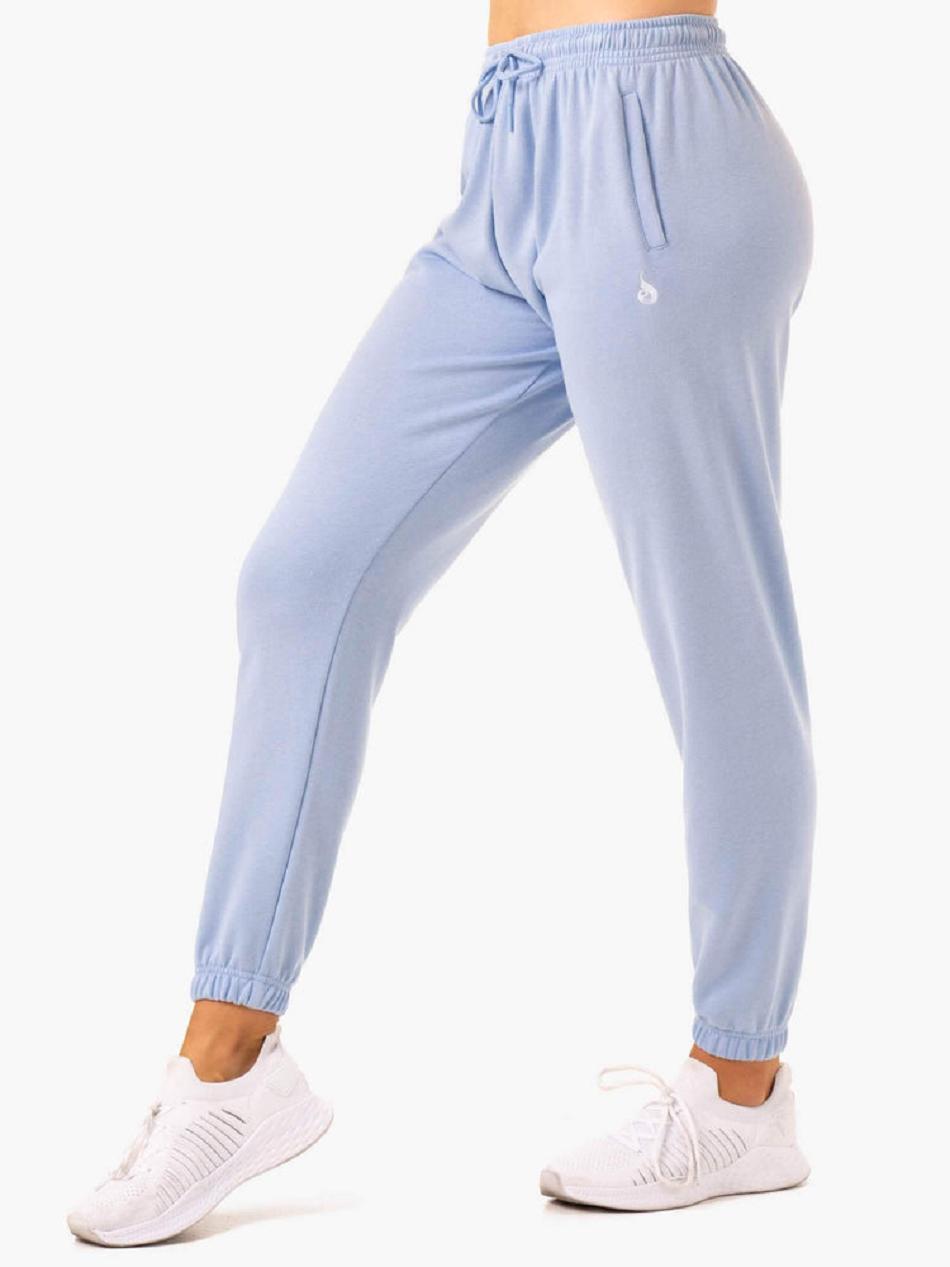 Blue Women's Ryderwear Off-Duty Fleece Track Pants | 127Y71931