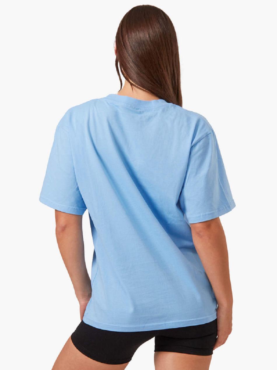 Blue Women's Ryderwear Oversized T-shirt | 73KR84310