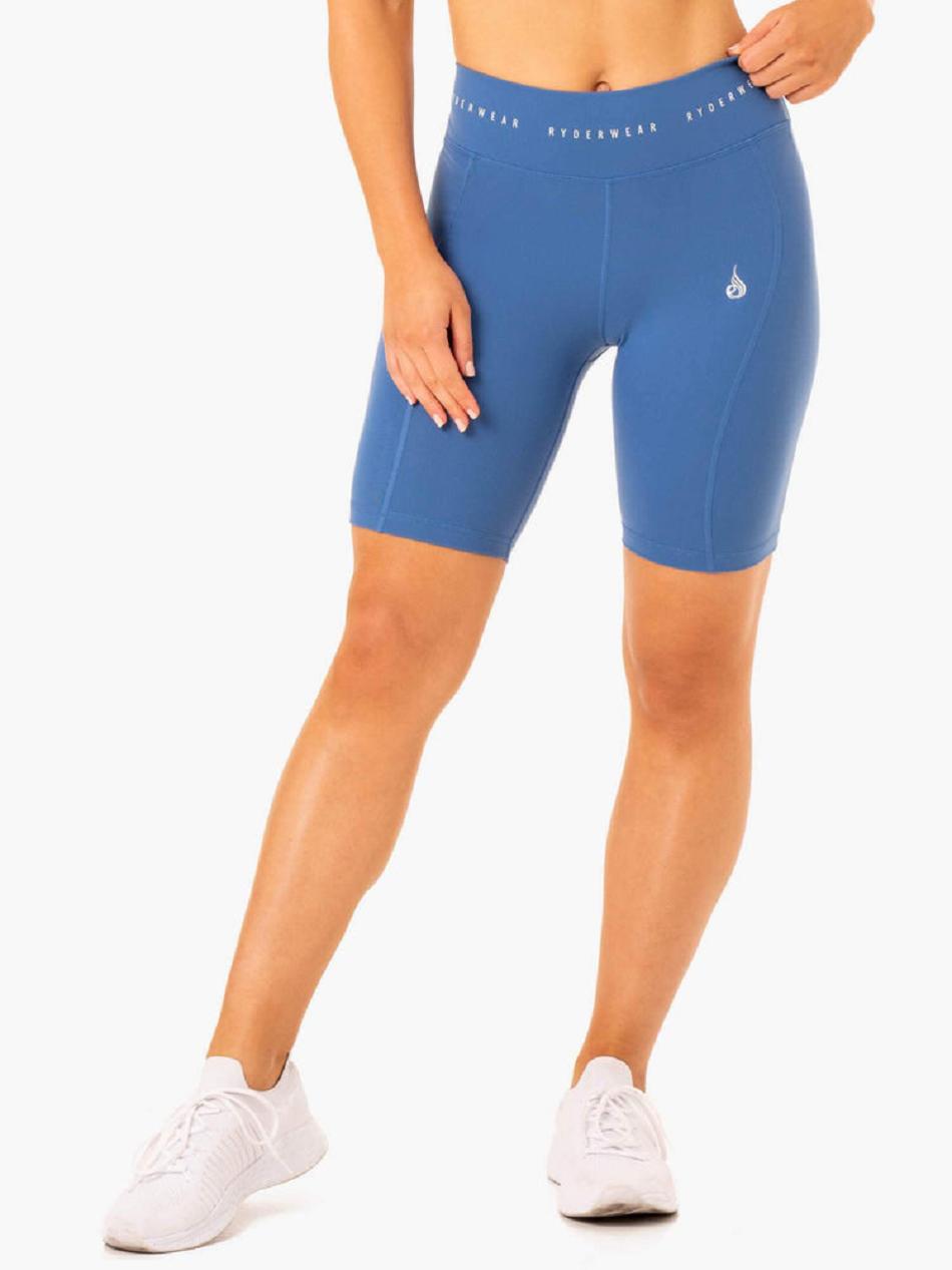 Blue Women\'s Ryderwear Reflex High Waisted Bike Shorts | 51ES27007