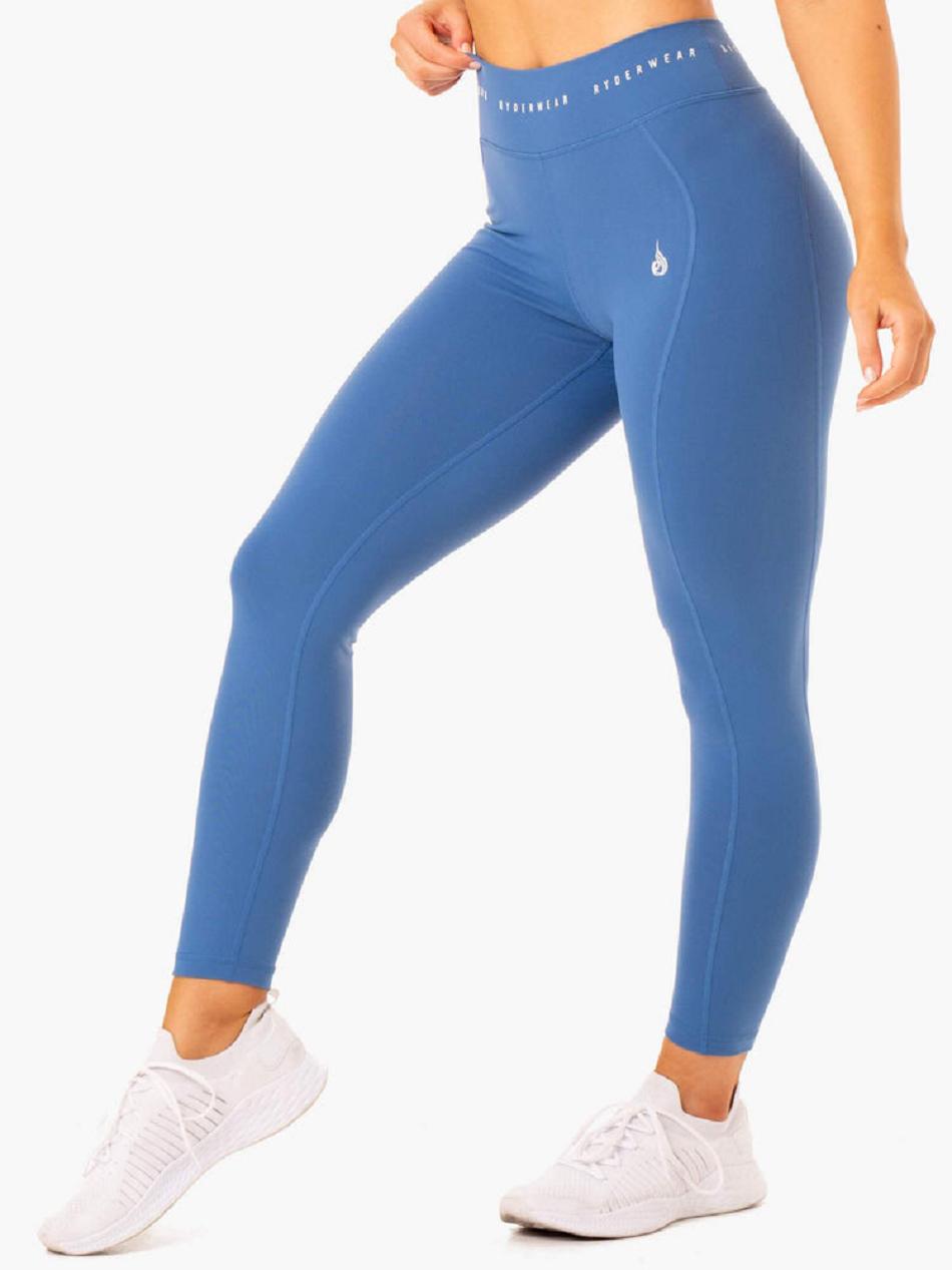 Blue Women's Ryderwear Reflex High Waisted Leggings | 5G3846959