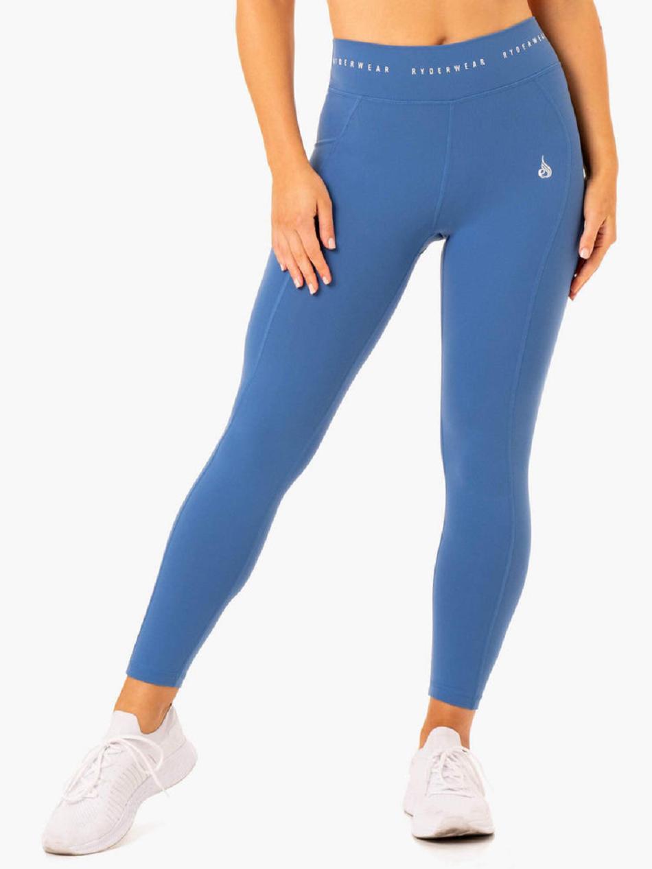 Blue Women\'s Ryderwear Reflex High Waisted Leggings | 5G3846959