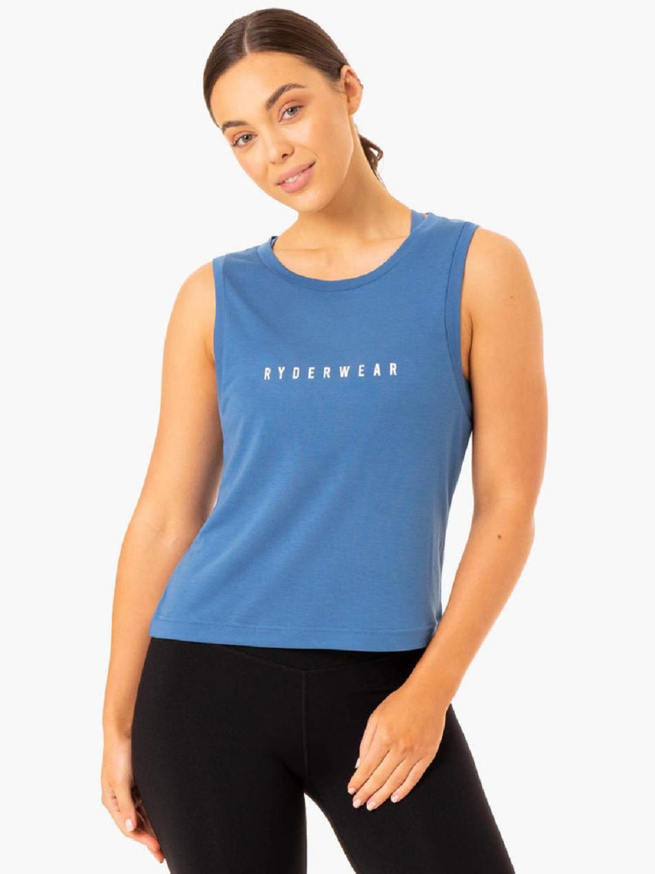 Blue Women\'s Ryderwear Replay Tank Top | GB5947784