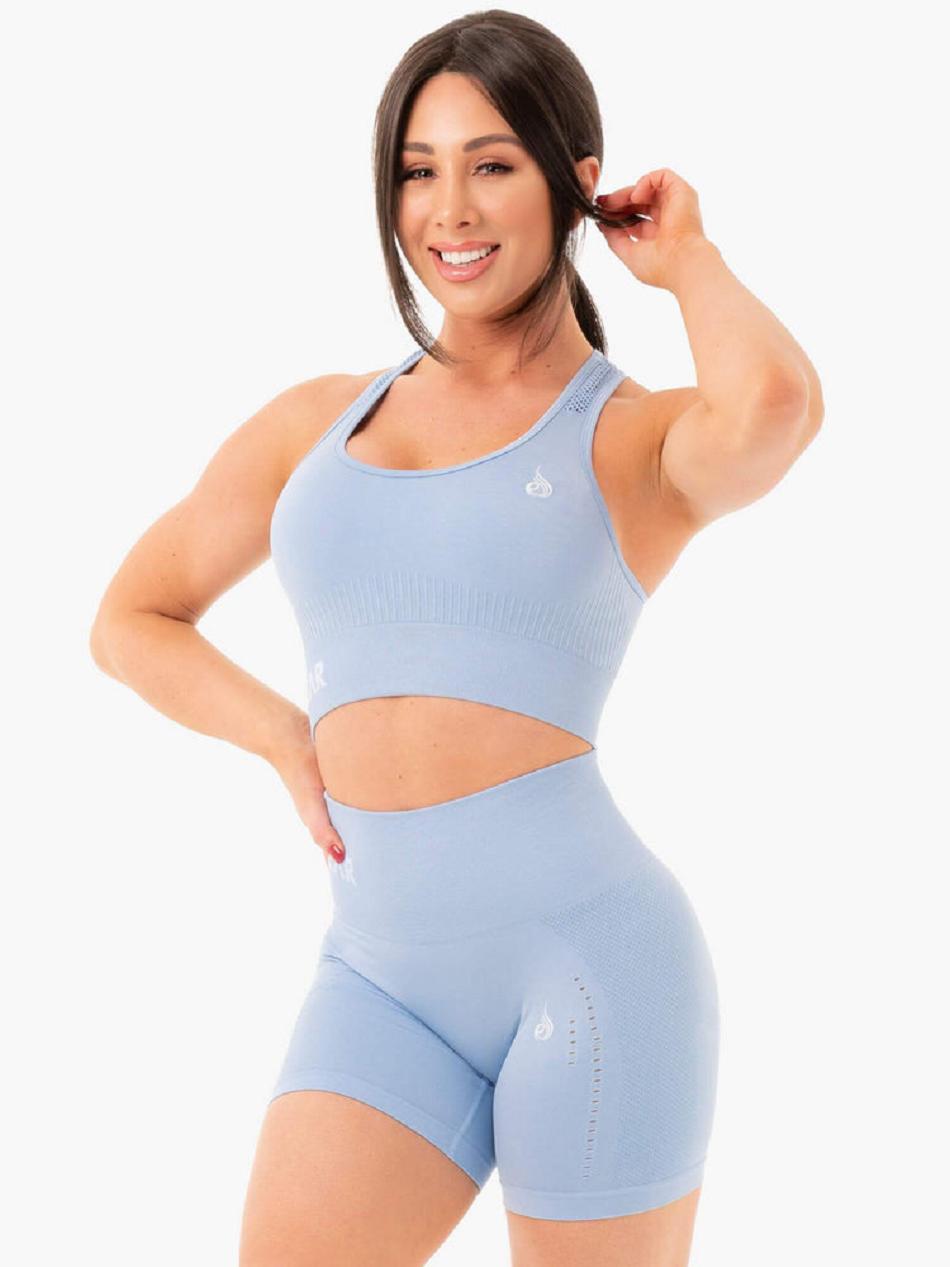 Blue Women\'s Ryderwear Seamless Staples Sports Bras | FG5619425