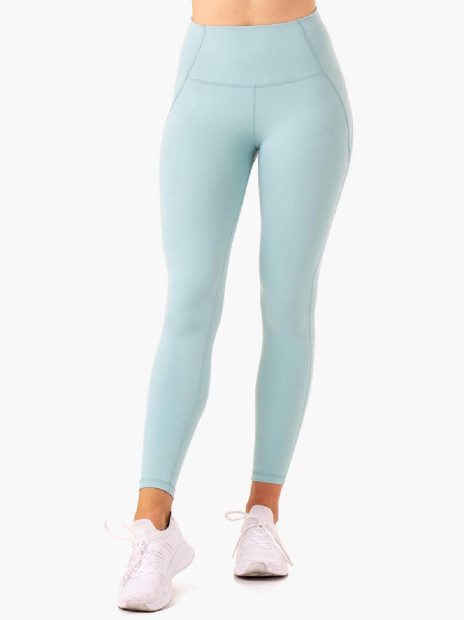 Blue Women's Ryderwear Sola High Waisted Leggings | DF4024104