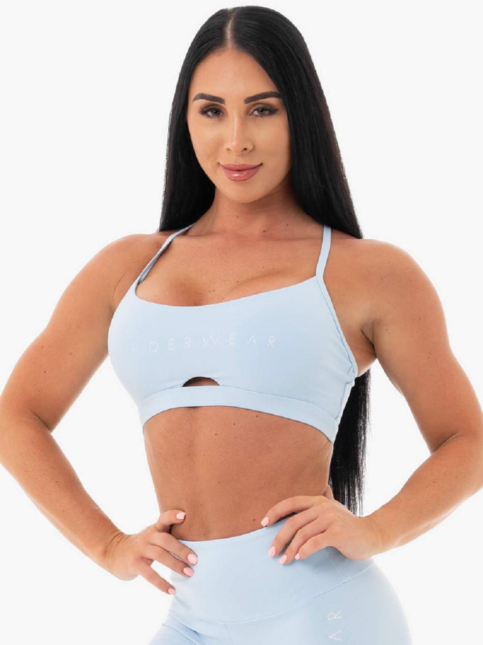 Blue Women's Ryderwear Staples Sports Bras | ES5910735