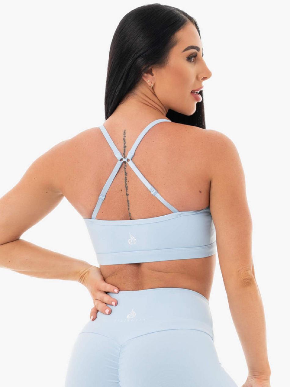 Blue Women's Ryderwear Staples Sports Bras | ES5910735