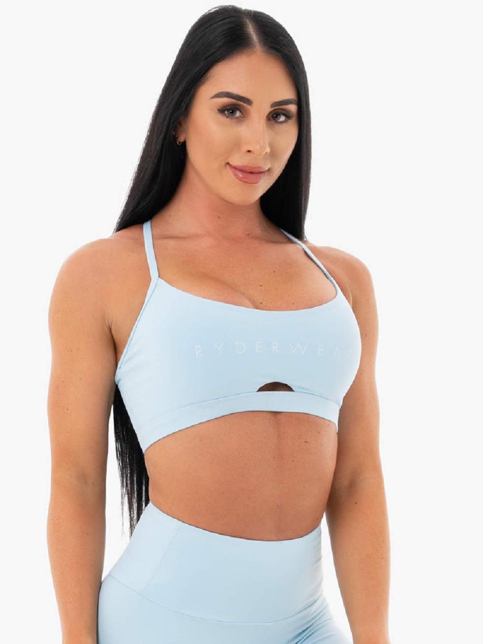 Blue Women's Ryderwear Staples Sports Bras | ES5910735