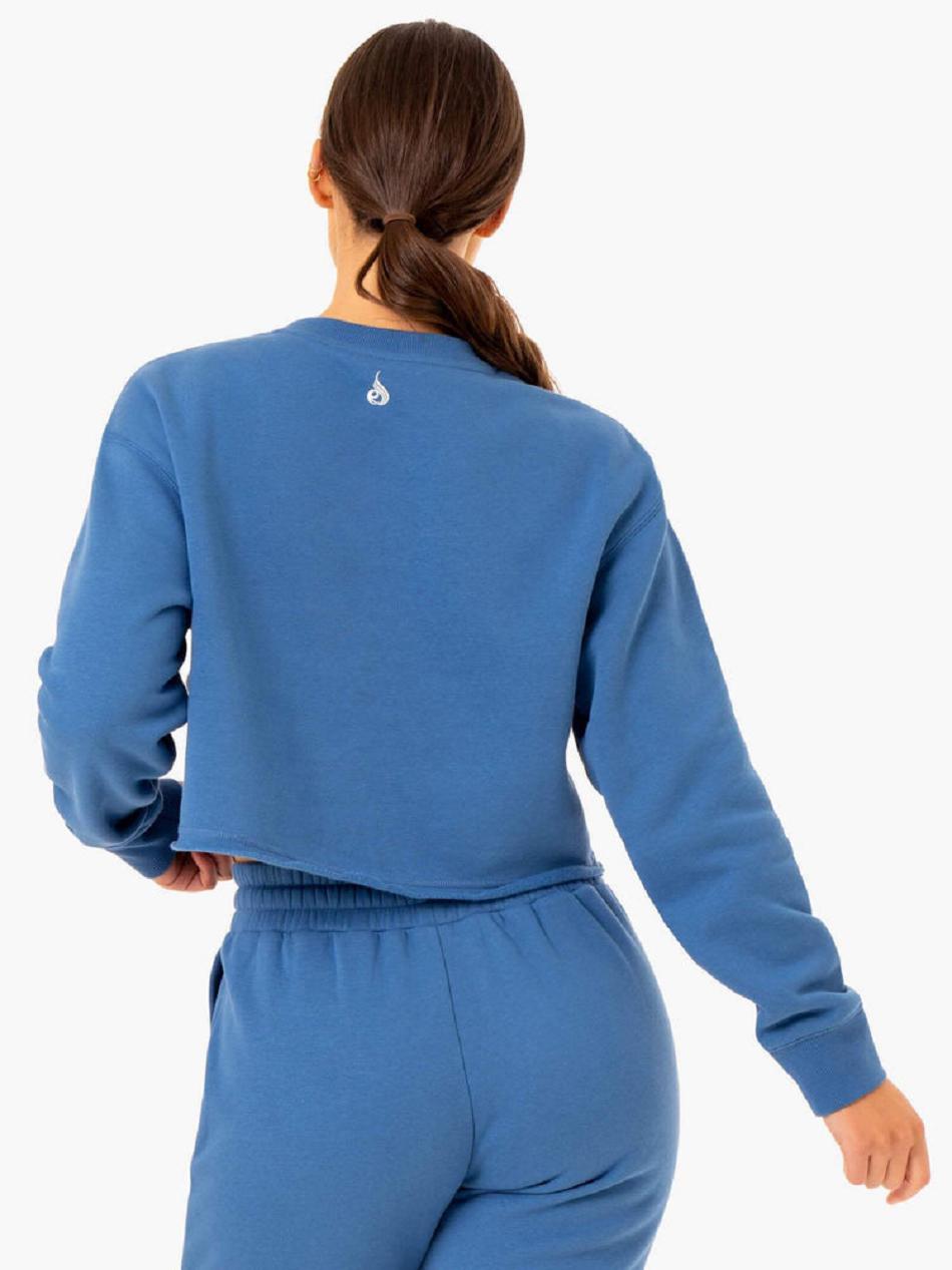 Blue Women's Ryderwear Ultimate Fleece Sweaters | FR6970708