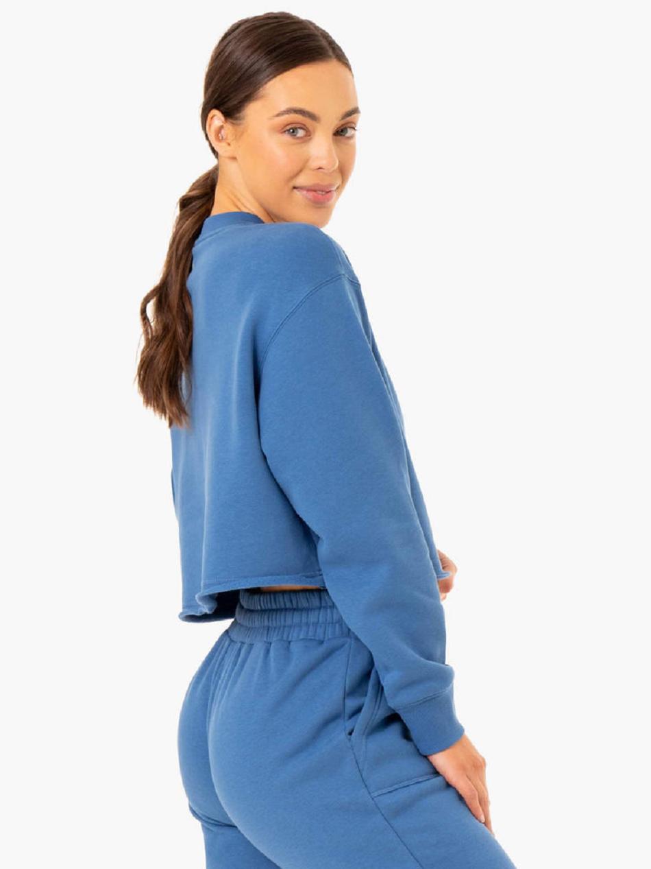 Blue Women's Ryderwear Ultimate Fleece Sweaters | FR6970708