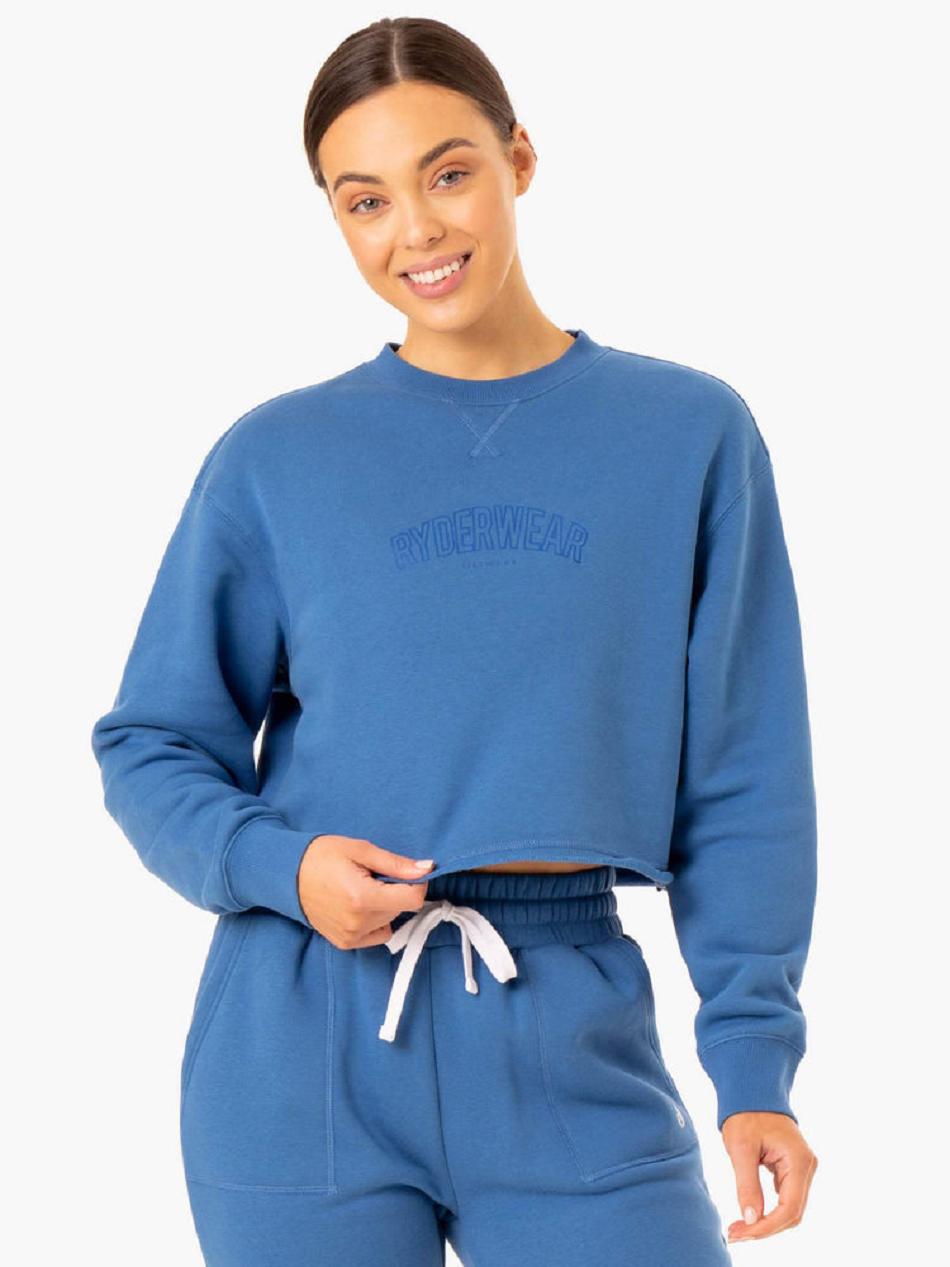 Blue Women\'s Ryderwear Ultimate Fleece Sweaters | FR6970708