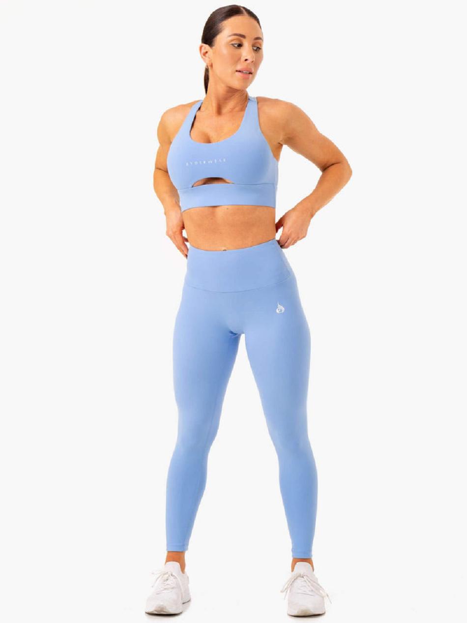 Blue Women's Ryderwear Vital High Waisted Scrunch Leggings | 40RT74440