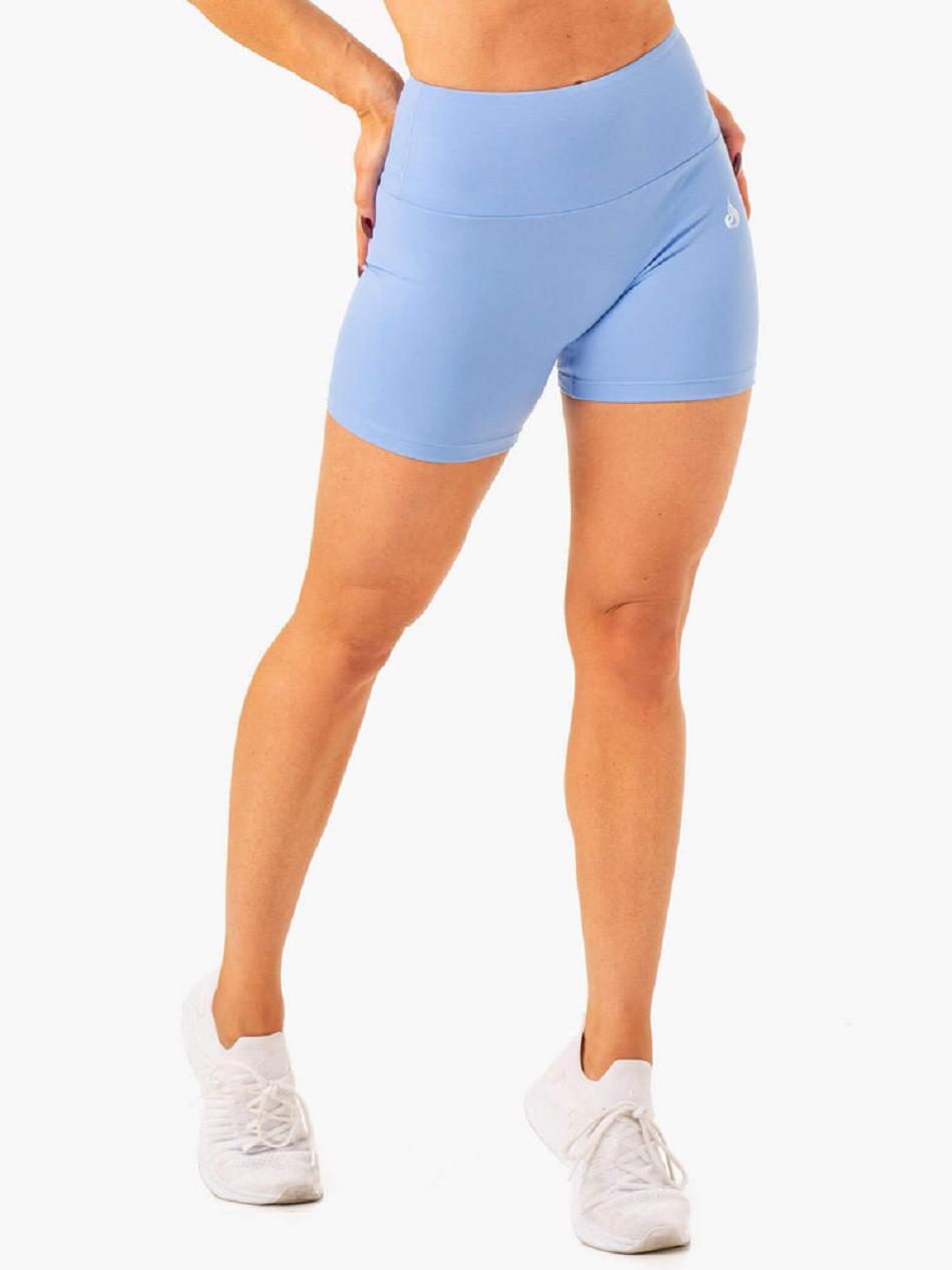 Blue Women's Ryderwear Vital Mid Length Scrunch Shorts | V8F10099