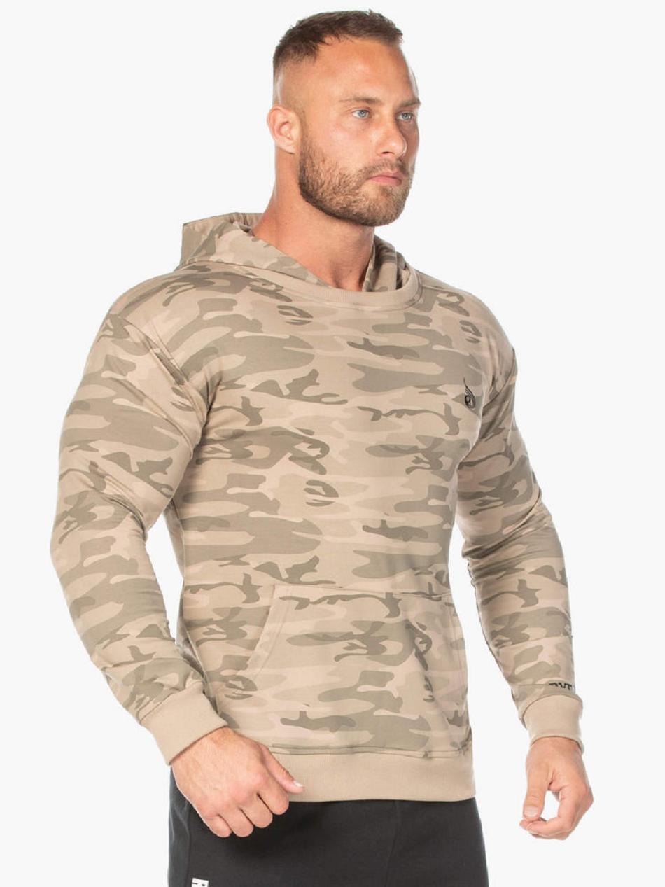 Brown / Camo Men's Ryderwear Camo Pullover Hoodie | 93YF57843