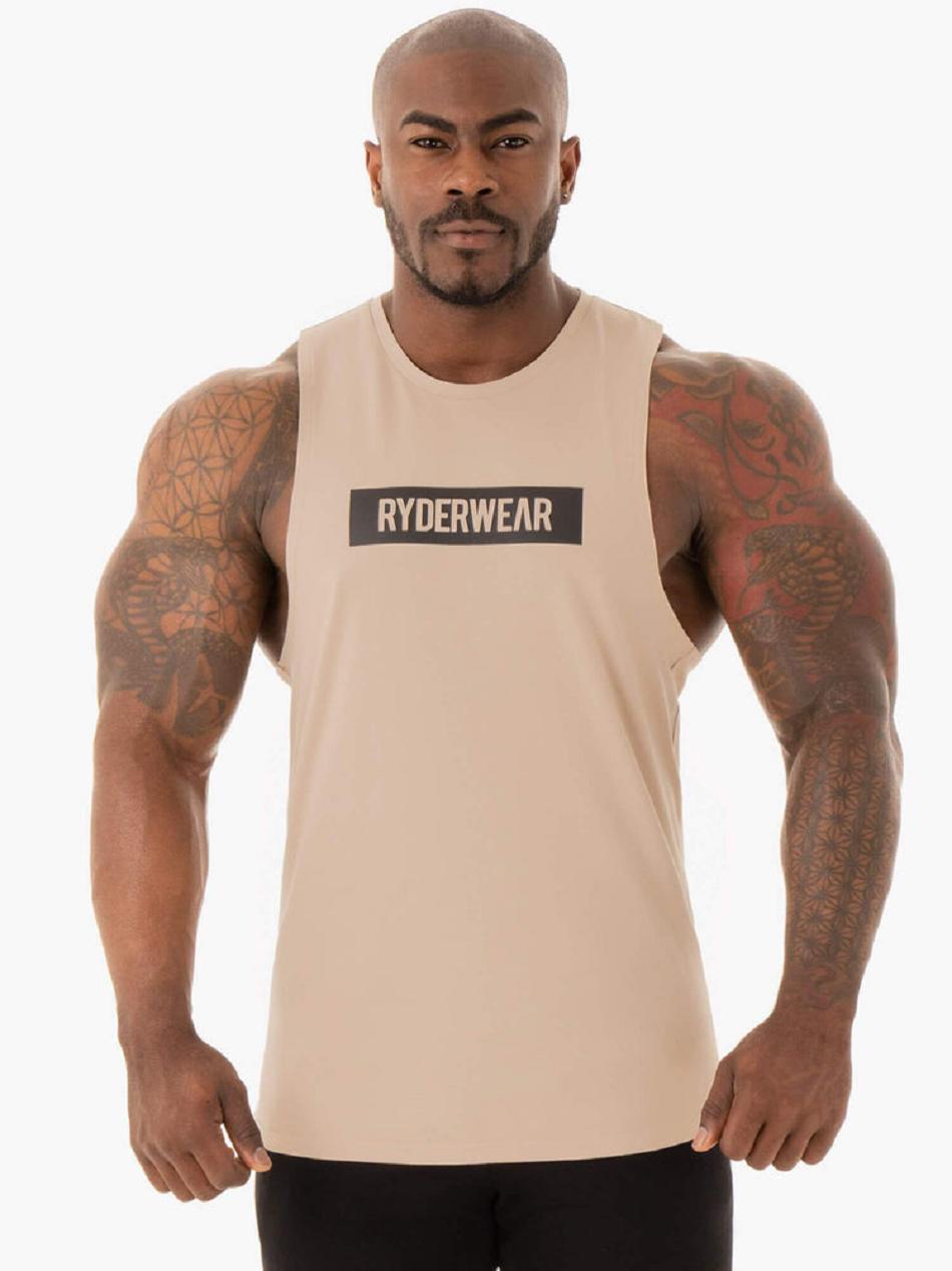 Brown Men\'s Ryderwear Base Baller Tank Top | DF8332234