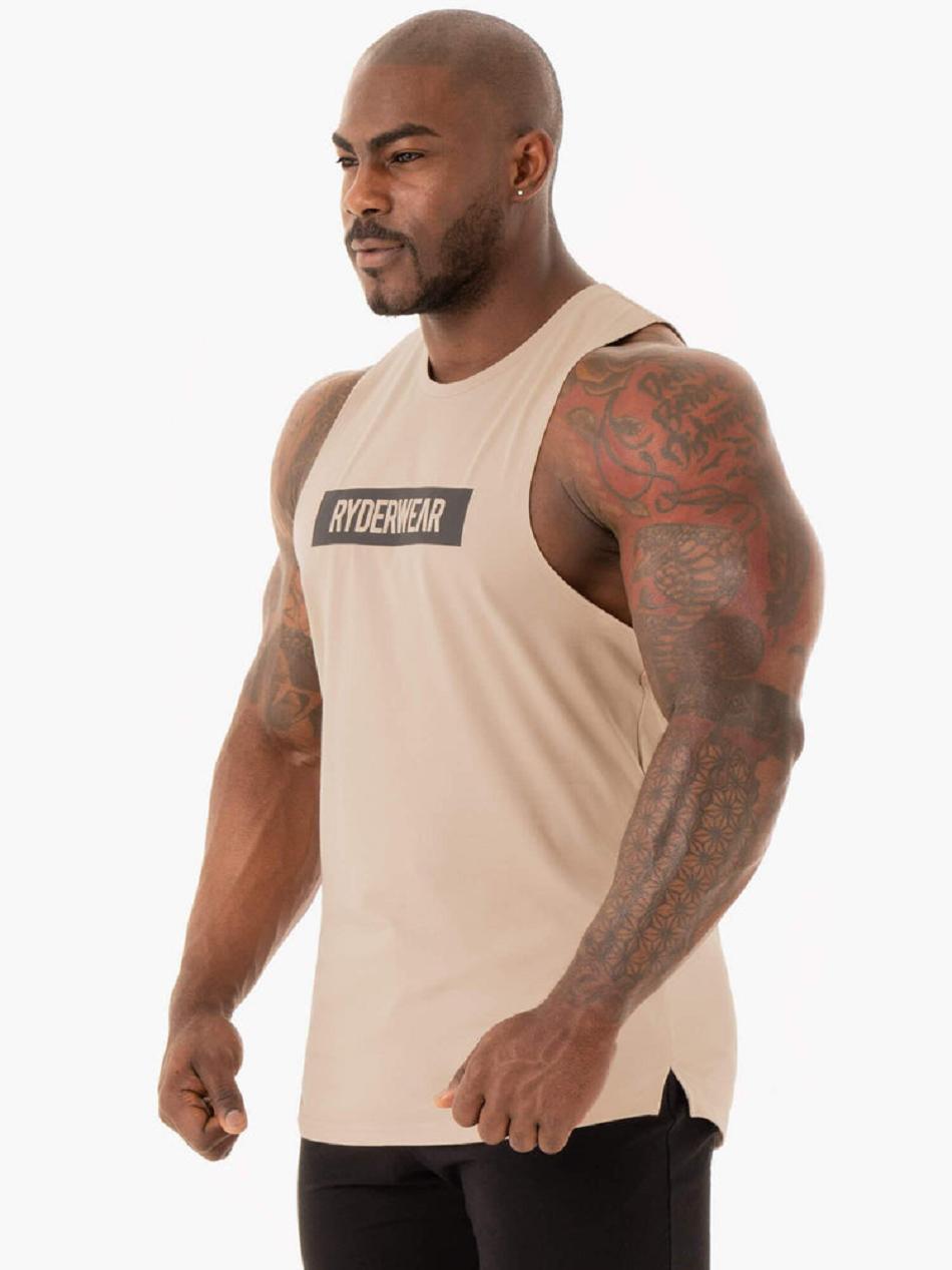 Brown Men's Ryderwear Base Baller Tanks | V8F85639