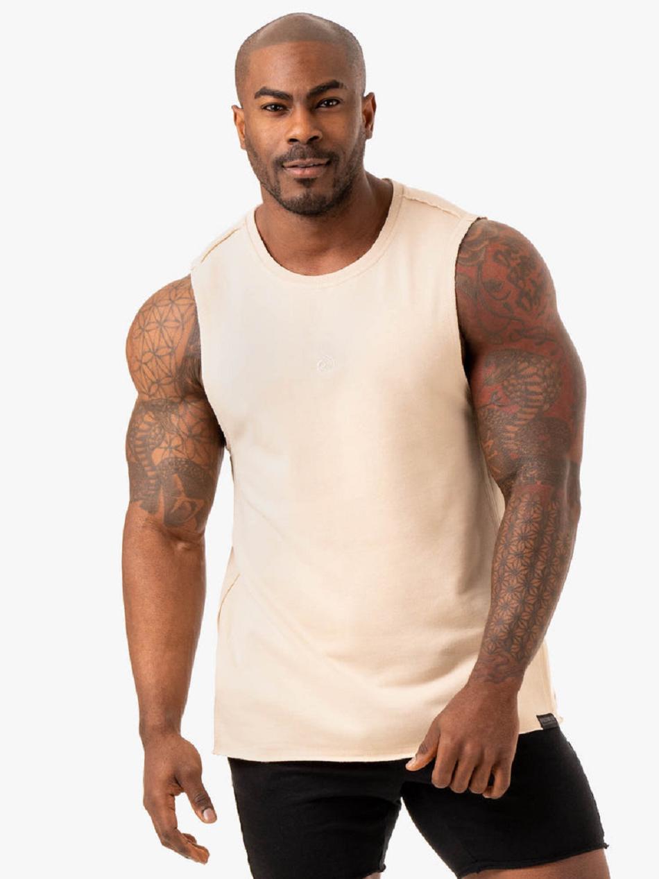 Brown Men\'s Ryderwear Force Fleece Tank Top | BG8731280