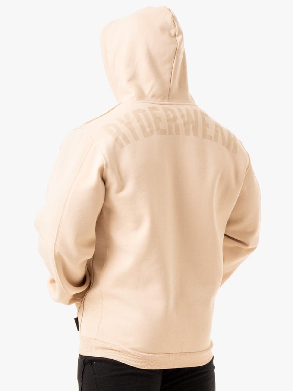 Brown Men's Ryderwear Force Pullover Hoodie | 95GA30650