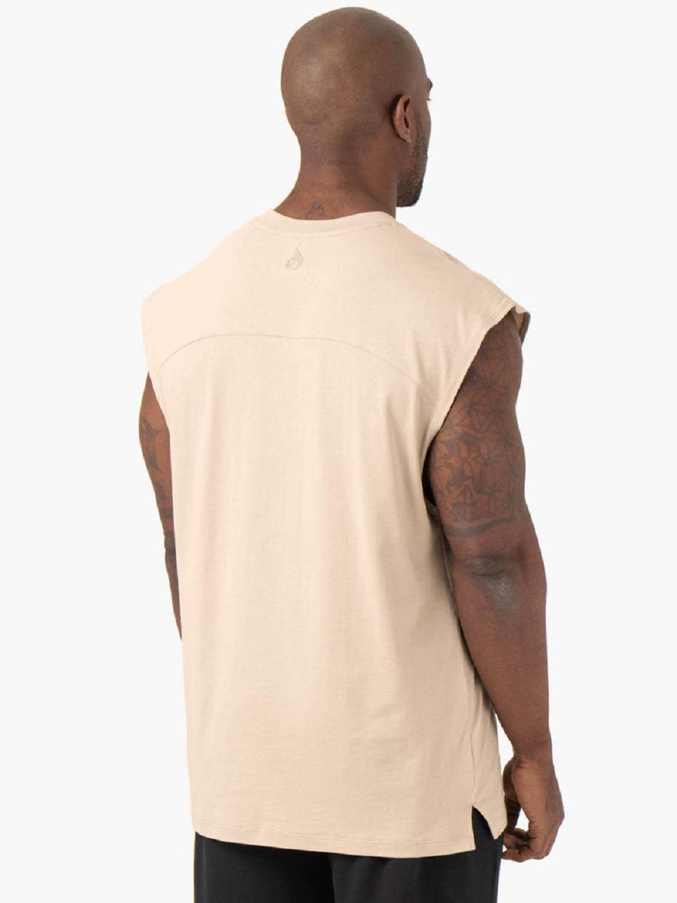 Brown Men's Ryderwear Pursuit Wide Cut Tanks | 155DF88013