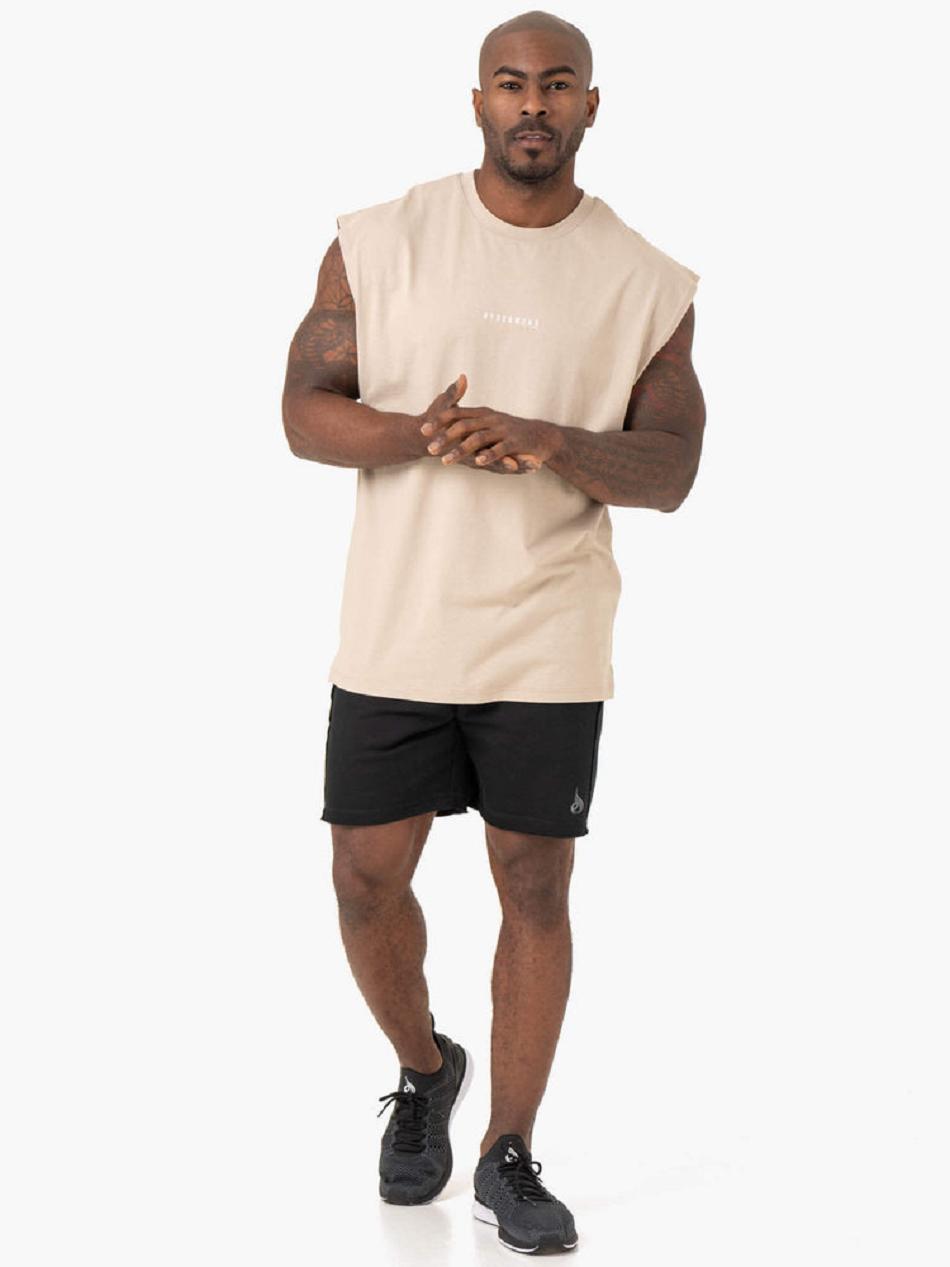 Brown Men's Ryderwear Pursuit Wide Cut Tanks | 155DF88013