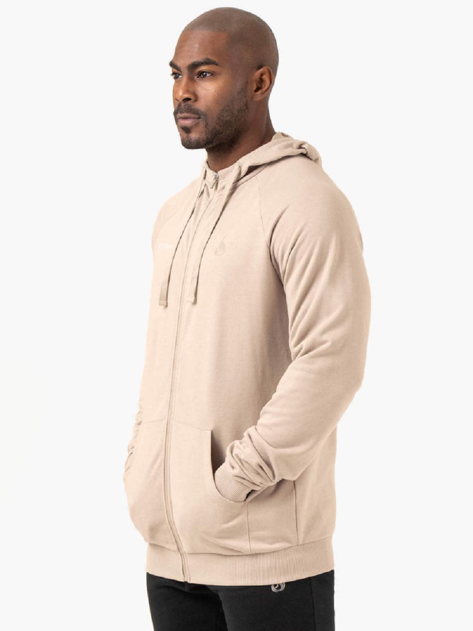 Brown Men's Ryderwear Pursuit Zip Up Hoodie Top | 89EW16380