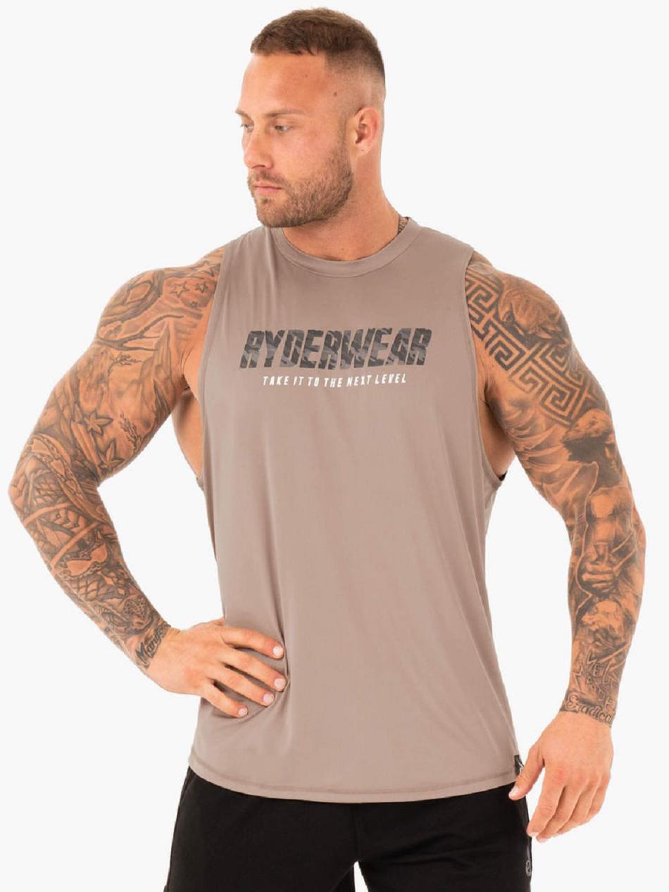 Brown Men\'s Ryderwear Strength Baller Tanks | G5B54771