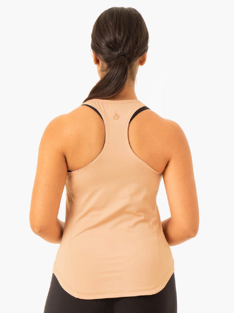 Brown Women's Ryderwear Transform Training Tank Top | 63FE65093