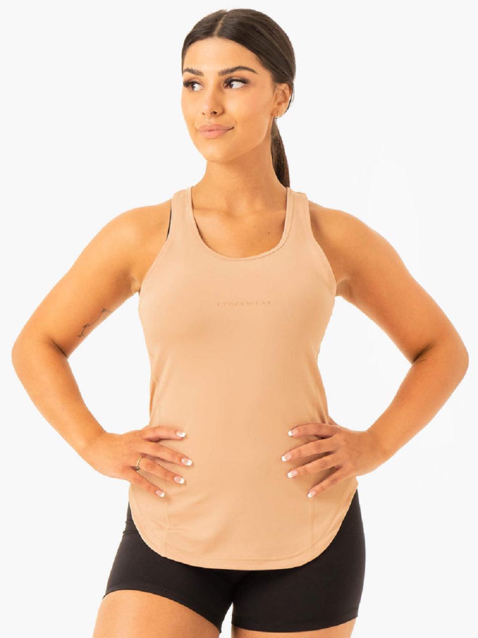 Brown Women\'s Ryderwear Transform Training Tank Top | 63FE65093